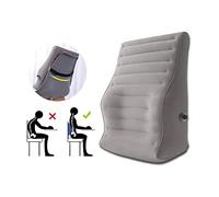 ZNALDP Inflatable Lumbar Support Pillow, Blow Up Travel Back Cushion, Lumbar Support for Lower Back Pain, Office Chair Sitiing, Gaming, Car Seat Backrest, Ergonomic Body Positioning Pillow (Grey)
