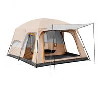 ZNBO Tent Large Multi Room for 8-12 Person Sunproof and Rainproof Camping Overnight Portable Large Family with Storage Pockets Camping,Convenient to carry and easy to build,Brass,S