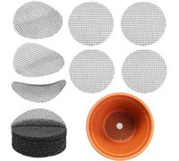ZNBSIXP 100-Pack 2-Inch Round Plant Pot Mesh Hole,Durable & Reusable Flower Pots Hole Mesh Pad,Soil Screen for Pots,Screen for Planter Pot,Prevents Soil from Flowing Away