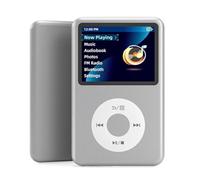 Znchgdtre MP3 Player, StoragePlus, Bluetooth, Silver | 64GB storage for music, audiobooks and podcasts; wireless Bluetooth pairing; crisp audio; compact design.