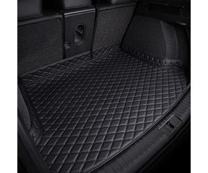 ZNCJY Car Rear Boot Leather-Mat for Cupra Leon Wagon 2019 2020 2021 2022 2023 2024 2025, Cargo Tray Liners Anti-Scratch Anti-Slip Carpets, Trunk Protector Pad Accessories,All-Black