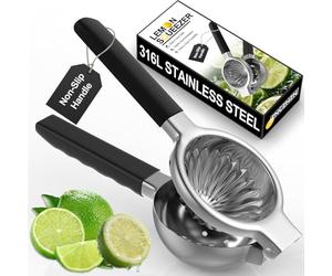 ZNCZHZN Premium Lemon Squeezer, 316L Stainless Steel Lemon Squeezer, Heavy Metal Zero Leaching Citrus Juicer - Baby Food Safe Lime Squeezer, Sturdy and Durable Manual Citrus Juicer
