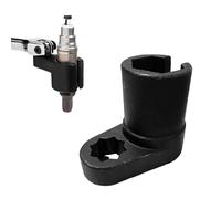 ZNDAW Offset Oxygen Sensor Socket, 3/8-Inch Drive by 7/8-Inch 22 mm O2 Sensor Removal Tool, Offset 6-Point Oxygen Sensor Socket Wrench for Most Cars (1/2)