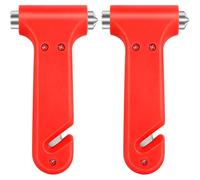ZNDFTW 2 Pack Seatbelt Cutter & Car Window Breaker - Heavy Duty Life Hammer for Emergency Escape - A-Grade Solid Steel Construction - Essential Car Safety Tool for Vehicles, Trucks & Vans