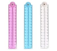 ZNDFTW 3 Pcs Ruler 30cm Foldable, Clear Fold, Easy Read Reusable for School Student, Daily Mathematics Geometry Learning