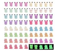 ZNDFTW 75 PCS Mini Resin Animals Mixed Resin Animals, Mini Frogs for Fairy Garden Accessories, DIY Craft and Aquarium Decor, Halloween and Dollhouse Miniature(15 styles, 5 pieces per style)