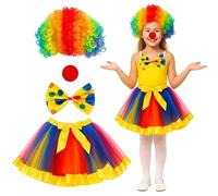 ZNDFTW Kids Halloween Wings Costume, Angel/Devil/Bat/Maleficent/Pumpkin/Clown Fancy Dress Up Outfits for Halloween Carnival World Book Day Cosplay Costume Accessories for 3-10 Years Old Girls