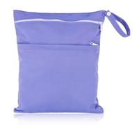 ZNDFTW Wet Bag, Wet Clothes Bag, Waterproof Reusable Portable Small Wet Bag, Washable Wet Bags for Swimming Camping Travel Gym Pool Beach for Storage Dry Or Wet Clothes 14.1X11.6 Inch (Purple)