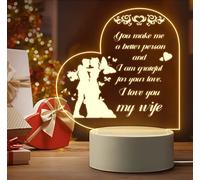 ZNDFTW Wife Gifts from Husband, Night Light, Romantic Text, Valentines Wedding Day Present