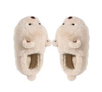 ZNEL Animal Plush Fuzzy House Slippers Memory Foam Funny Cute Fluffy Furry Thick Sole Shoes for Women and Men Indoor Outdoor(38/39 EU, A-Coffee)