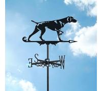 ZNEL Animals German Short Haired Pointer Metal Weathervane Stainless Steel Wind Vane Direction Indicator For Outdoor Roof Mount Farm Yard Garden Gazebo Decorations Easy Use