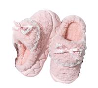 ZNEL Cute Cat Fuzzy Slippers Fluffy Animal Plush Warm Winter Wear Home Cozy Furry Soft Stuff Indoor Shoes with Thickened Non-Slip Soles(36/37 EU, B -Pink)