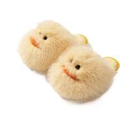 ZNEL Cute Duck Head Cartoon Slippers for Women Fuzzy Animal Plush Winter Indoor and Outdoor House Slides Warm Fluffy Home Shoes(38/39 EU, Yellow)