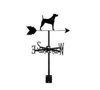 ZNEL Dogs Wind Vane Creative Jack Russell Dog,Rottweiler Decoration Metal Weathervane Roof Mount for Outdoor Garden Patio Yard Farm Scene Ornament, Jack Russell Dog
