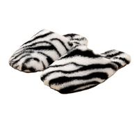 ZNEL Femmes Hommes Chaussures Rayures Noires Et Blanches Pantoufles Chauds Et Moelleux Doux Confortables Antidérapantes Chaussons(38/39 EU, Stripe)