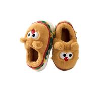 ZNEL Fun Hamburger Cute Burger Plush Slippers for Men & Women, Fuzzy Slides Soft Comfy Memory Foam Non Slip House Shoes Indoor Outdoor(38/39 EU, B)