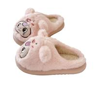 ZNEL Girl's Chick Head Shape Slippers for Women,Fuzzy Comfy Plush Warm Memory Foam Slip on 4cm Thick Sole Home Shoes Indoor Outdoor(38/39 EU, Pink)