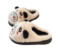 ZNEL Girl's Chick Head Shape Slippers for Women,Fuzzy Comfy Plush Warm Memory Foam Slip on 4cm Thick Sole Home Shoes Indoor Outdoor(40/41 EU, White)