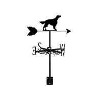 ZNEL Metal Dog Weathervane Direction Indicator Water Spaniel, Smooth Fox Terrier Outdoor Metal Bracket Wind Vane For Garden Yard, Irish Setter Dog