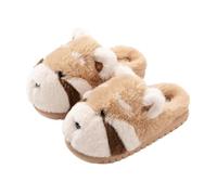 ZNEL Novelty Raccoon Women's Slippers Cute Wild Animal Fuzzy Plush Funny Slippers Cozy Soft Winter Warm House Shoes for Indoor/Outdoor(36/37 EU, Brown)