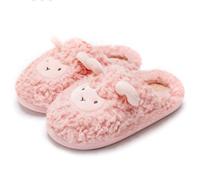ZNEL Unisex- Men and Women Cartoon Cute and Cozy Soft Fluffy Plush Sheep Slippers Indoor/Outdoor House Shoes Comfortable & Lightweight,Pink,40~41