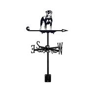 ZNEL Weathervane Dog Animals Durable Iron Metal Ornament Wind Vane Retro Farm Scene Patio Yard Direction Indicator, Home, Garden Decor, Rottweiler