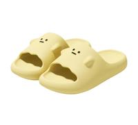 ZNEL Women's & Men's Spooky Ghost Fried Egg Shape Beach Sandals Pool Slides House Slippers Non-slip Thick Sole Indoor Bathroom Shoes(36/37 EU, Yellow)