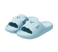 ZNEL Women's & Men's Spooky Ghost Fried Egg Shape Beach Sandals Pool Slides House Slippers Non-slip Thick Sole Indoor Bathroom Shoes(36/37 EU, Blue)