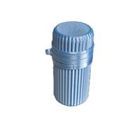 Znet3D Eye Drop Bottle Travel Capsule - Single Bottle Holder with Screw-On Lid, Height Extender & Keychain Spacer - Compact Protective Case - Made in USA (Baby Blue)