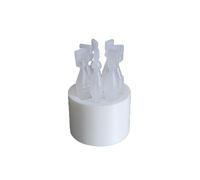 Znet3D Eye Drop Vial Holder - Compact & Upright Storage for Seven Vials - Keep Your Eye Drops Organized & Easily Accessible - Space-Saving Star Design (White)