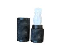 Znet3D Eye Drop Vial Holder & Travel Carry Case - Securely Holds Three (3) Single-Use Vials - Screw-On Lid, Knurled Pattern - Keep Vials Safe & Secure While Traveling (Black)