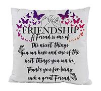 ZNGFON A Friend is One of The Nicest Things The Best Friendship Gift to Friends Soft Throw Waist Pillow Case Cushion Cover Decor for Sofa Couch Bed 18x18 Inch Birthday Gifts for Best Friend Woman