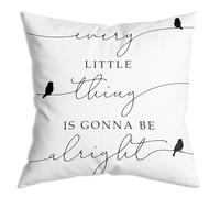 ZNGFON Every Little Thing is Gonna Be Alright Birds Farmhouse Throw Pillow Covers 18x18 inch Housewarming Gifts