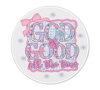 ZNGFON God is Good All The Time Round Gaming Mouse Pad, Colorful Round Mousepads for Desk Home Office Computers Laptop Accessories, Christian Gifts for Women Men, 7.9x7.9 Inch（Pink）