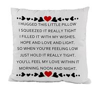 ZNGFON I Hugged This Pillow Really Tight Soft Throw Cushion Pillow Home Decorative Throw Pillow Case Cushion Cover for Sofa Couch Bed 18X18 Inch Cover Long Distance Relationship Gifts