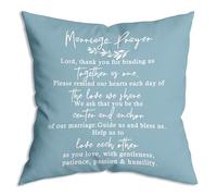 ZNGFON Marriage Prayer Gifts Throw Pillow Covers 18x18，Anniversary Decor Bridal Christian Wedding Gifts，Cool Bridal Gifts，Marriage Gifts，Bridal Wedding Prayer Gifts，Cool Bridal Shower Gifts（Wathet）