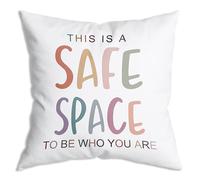 ZNGFON Safe Space Pillowcase Decor Kids Room Educational Homeschool Classroom Decor Throw Pillow Covers 18x18 Inch，Inspirational Gifts