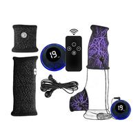 Zngoiwyt BDSM Electro Shock Adjustable Dual Penis Ring Testicle Ring Set Cock Ring Electrical Stimulator Penis Rings Glans Ring Penis Stimulation SM Sex Toys for Men(Kurzer Stil-Set)