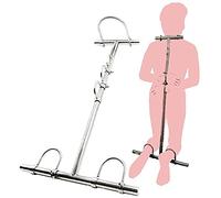 Zngoiwyt BDSM Erotic Bondage Spreader Bar Bd-Sm Stainless Steel Extreme Kneeling Torture Restraints Tool Collar Handcuffs Ankle Cuffs Sex Toys(Women)