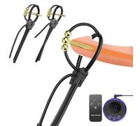 Zngoiwyt SM Electro Shock Adjustable Stainless Steel Urethral Dilators Metal Penis Ring Set, Electric Shock Penis Plug Stimulation Cock Rings SM Erotic Sex Toys For Men(B-Set)