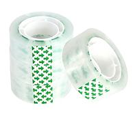 Zngou 4 Rolls Small Clear Tape, 18mm x 25m Sticky Packaging Parcel Tape Heavy Duty for Schools Home Offices
