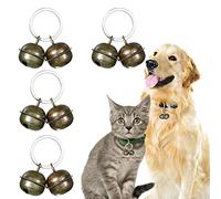 Zngou 4 Sets Bells for Dog & Cat Collars, 20mm Brass Bells for Dogs & Cats, Extra Loud