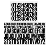 Zngou 5 Sheet Capital Letter Stickers 1 Inch 2 Stick On Letters Self Adhesive Waterproof Vinyl Alphabet Sticky and Number Craft Signs Poster Cards Mailboxes（Black）