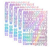 Zngou 5 Sheet Capital Letter Stickers 1 Inch Self Adhesive Laser Silver Alphabet Stickers for Scrapbooking, Windows, Doors, Cars, Trucks
