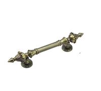 ZNJAMN 2pcs Door Handle Antique Zinc Alloy 260mm Length Handle Door Pull Bronze Gate Hotel Entrance Shopping Mall Door Handle for Doors(Red Bronze)