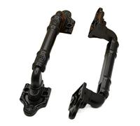 ZNJAMN 2pcs Vintage Black Metal Door Handles with Gloss Finish, Barn Door Pulls for Cabinet, Wardrobe, Sliding Doors for Doors