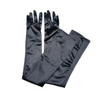 ZNJAMN Long Satin Gloves 2 Pairs Lengthen Satin Gloves Women Wedding Evening Party Etiquette Long Gloves Performance Clothing Accessories Mittens For Performance(Black 65CM)