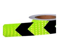 ZNJAMN Reflective Tape 3PCS 5cmx3.0m Road Guidance Reflector Adhesive Fluorescent Green Black Arrow Reflective Tape Warning Sticker For Sign For Bike, Car, Motorcycle