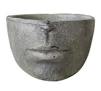 ZNKZJ Half Face Plant Pot Head Face Vase, Resin Sculptured Creative Garden Planter,Succulent Cactus Outdoor Flower Pot Décor,A
