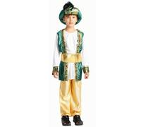 ZNLFS Children's Arab Prince Costume Aladdin Cosplay Outfit | Hat with Feather, Egypt King Shiek, Arabian Genie, Halloween Fancy Dress, Aged 4-12